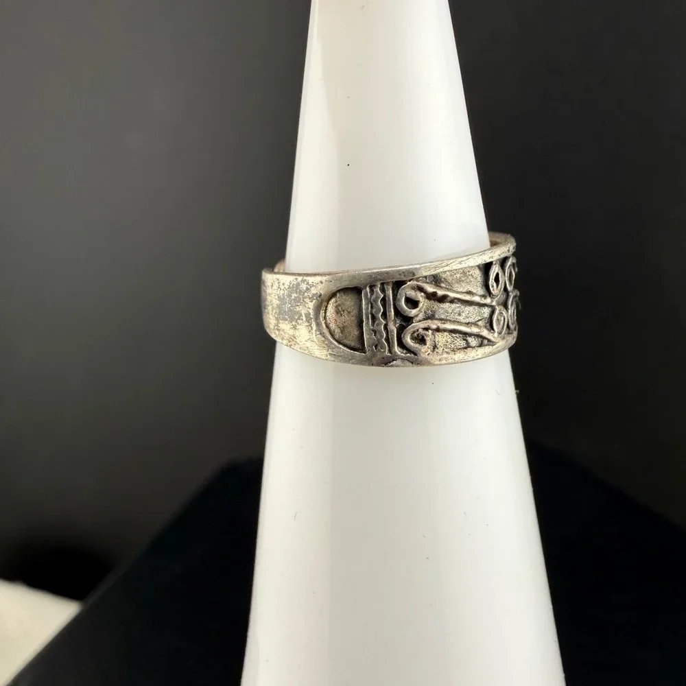 Vintage Signed Sterling Silver Toe Ring Size 2 Pinky